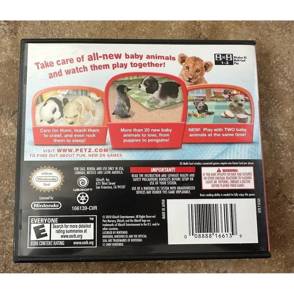 Petz Nursery 2 (Nintendo DS, 2009) Complete with Case and Booklet
